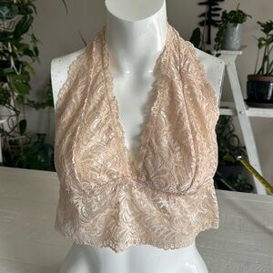 Cream coloured lace, bralette  size LG